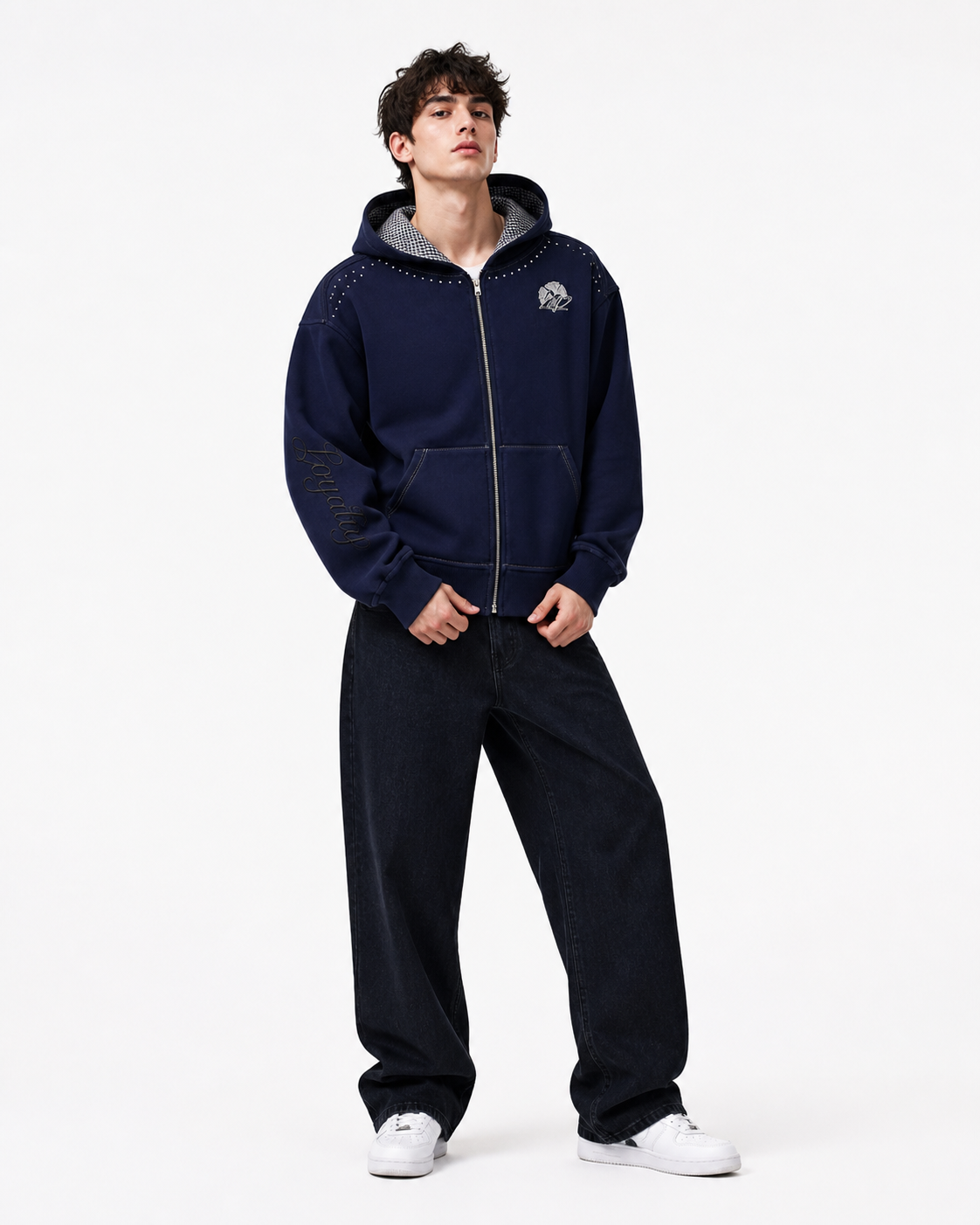 2007. Zip Hoodie (Dark Blue)