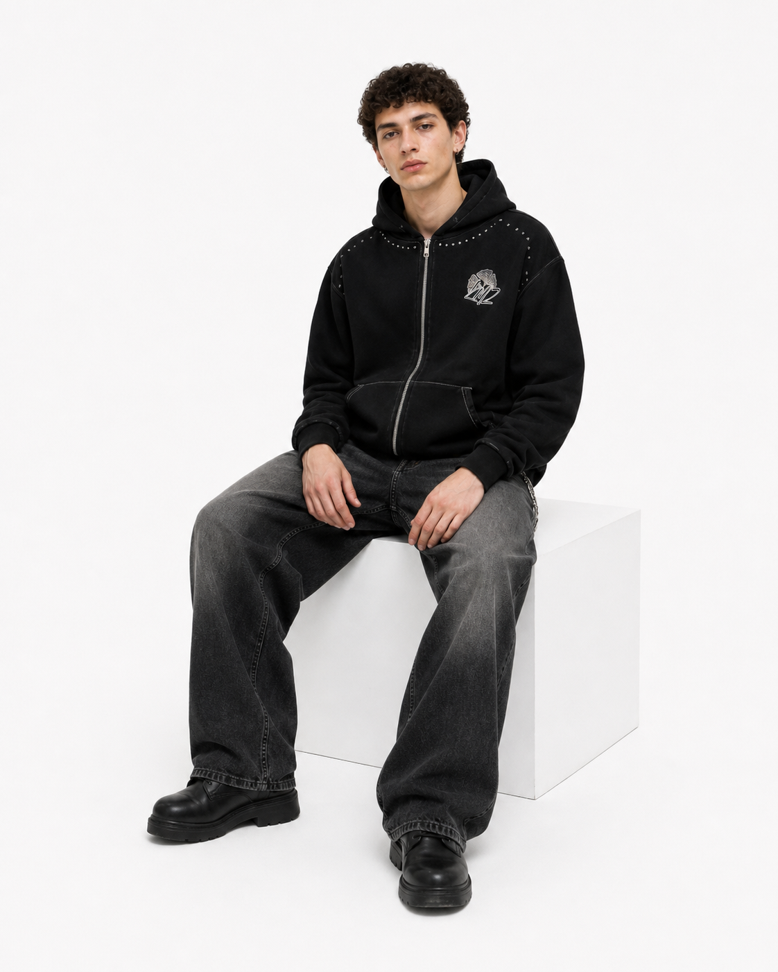 2007. Zip Hoodie (Black)