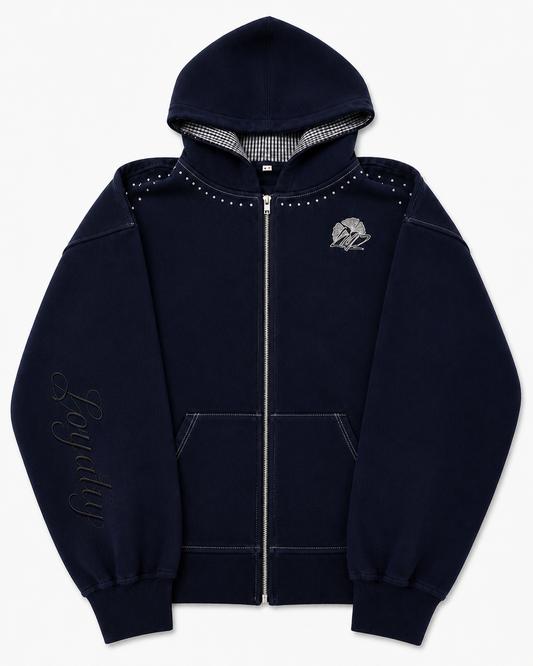 2007. Zip Hoodie (Dark Blue)