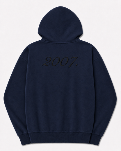 2007. Zip Hoodie (Dark Blue)